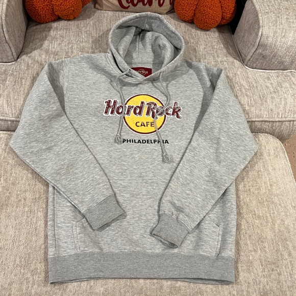 Hard Rock Cafe - Philadelphia Heather grey hoodie - Picture 4 of 9